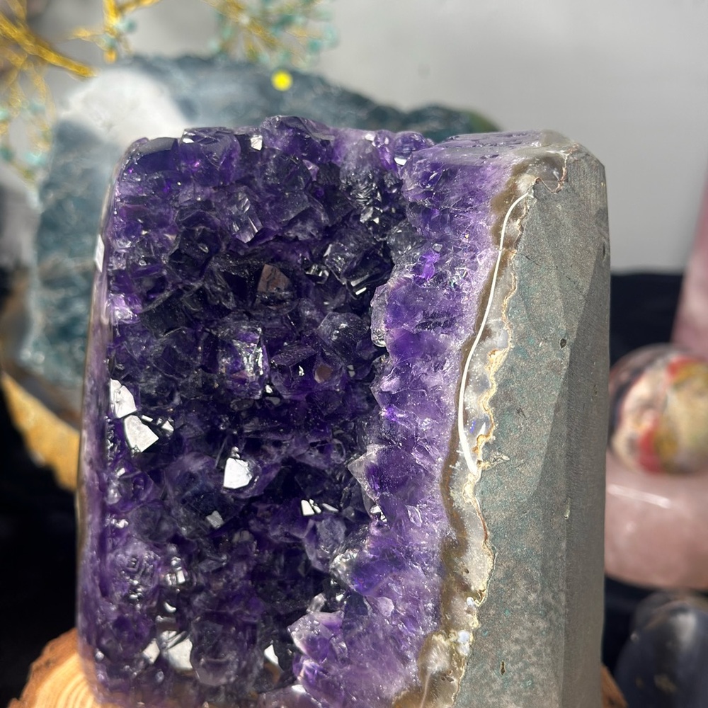 💜 Super High-Grade Deep Purple Jelly Amethyst Freeform – Raw Crystal Uruguay 💜 - Picture 8 of 9